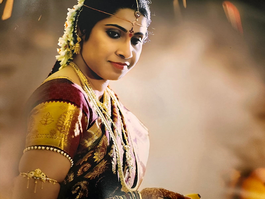 Telugu bride in traditional attire